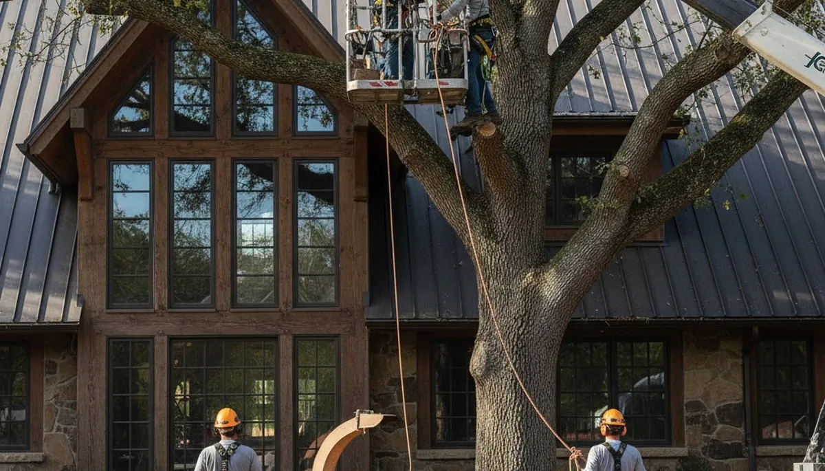 Tree service crew in Olathe, KS providing professional tree removal and trimming services